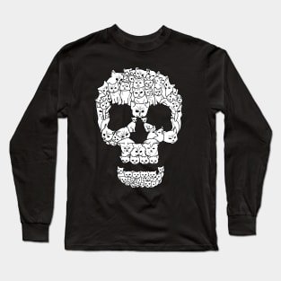 Cute Cat Skull Long Sleeve T-Shirt